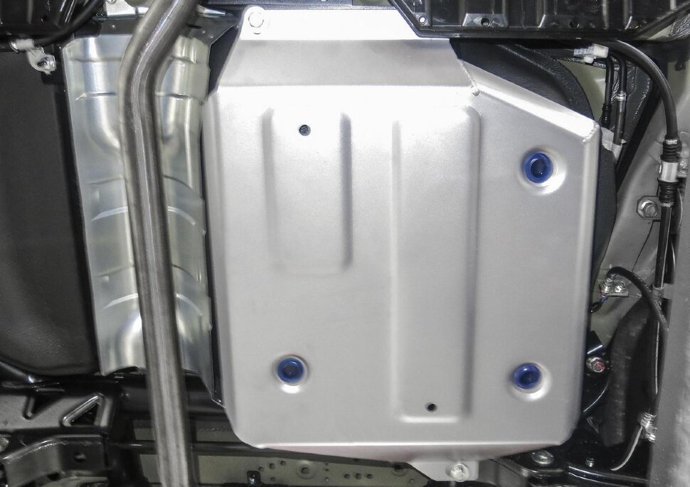 Защита топливного бака Rival для Mitsubishi ASX FWD 2010-2020 2020-н.в., штампованная, алюминий 3 мм, с крепежом, 333.4053.1