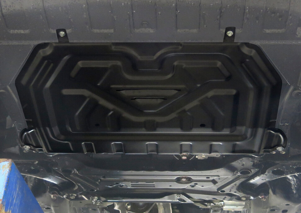 Защита картера и КПП АвтоБроня для Mitsubishi Outlander III 2012-2014, штампованная, сталь 1.5 мм, с крепежом, 111.04036.1