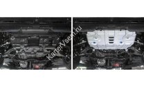 Защита радиатора Rival для Lexus GX 460 2009-2013 2013-н.в., штампованная, алюминий 3 мм, с крепежом, 333.9516.1