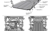 Защита КПП АвтоБроня для ВАЗ 2131 (4x4) 1993-2021, штампованная, сталь 3 мм, с крепежом, 222.06041.1
