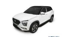 Пороги на автомобиль (подножки) "Premium" Rival для Hyundai Creta II 2021-н.в., 173 см, 2 шт., алюминий, A173ALP.2314.1