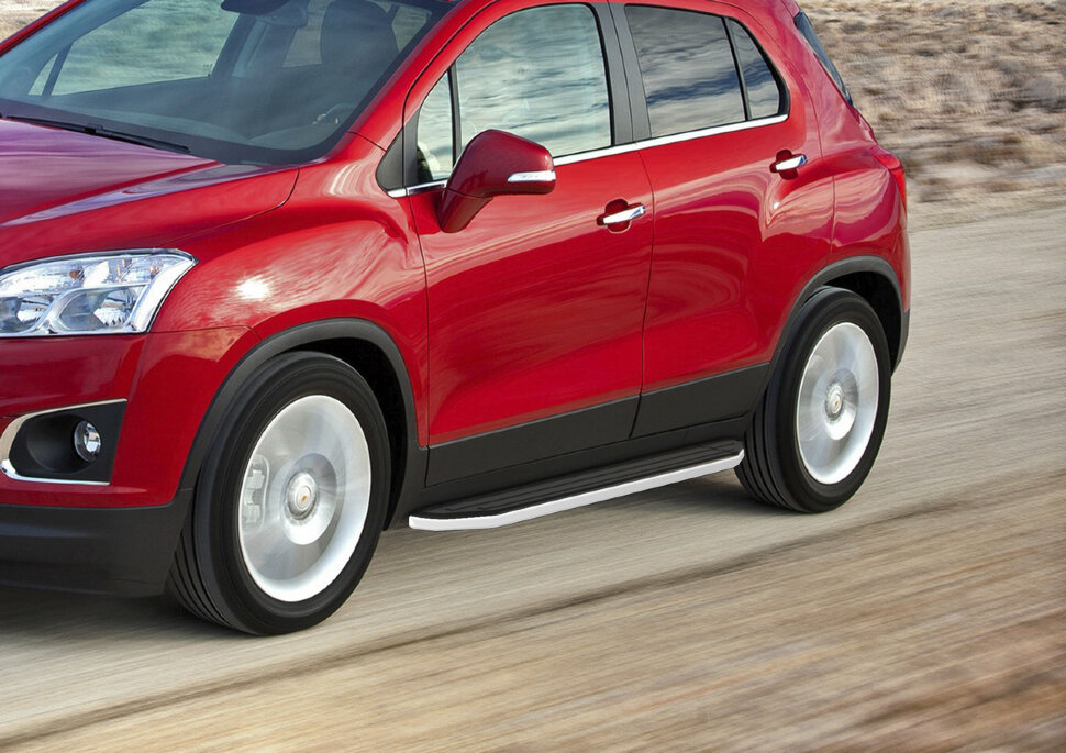 Пороги площадки (подножки) "Premium" Rival для Opel Mokka 2012-2016, 160 см, 2 шт., алюминий, A160ALP.4202.1 в официальном интернет магазине