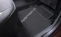 Коврики в салон автомобиля Rival для Lada Vesta седан, универсал 2015-н.в., литьевой полиуретан, с крепежом, 5 частей, 66002002