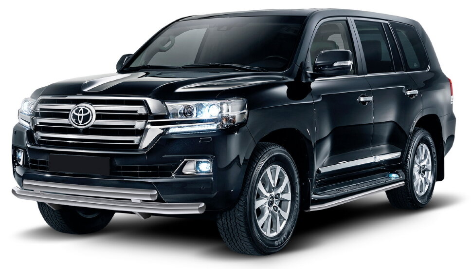 Защита штатных порогов d57 Rival для Toyota Land Cruiser 200 рестайлинг 2012-2015, нерж. сталь, 2 шт., R.5713.013 купить недорого
