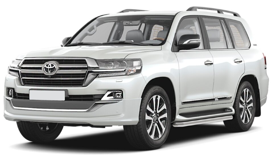 Защита штатных порогов d57 Rival для Toyota Land Cruiser 200 рестайлинг 2012-2015, нерж. сталь, 2 шт., R.5713.013 с доставкой по всей России