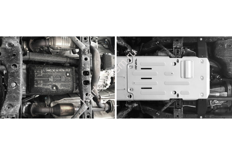 Защита КПП и РК Rival для Toyota 4Runner V 2013-н.в., алюминий 6 мм, с крепежом, штампованная, 2333.9543.1.6