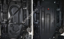 Защита топливного бака АвтоБроня для Changan CS75 АКПП 2015-2020, штампованная, сталь 1.8 мм, с крепежом, 111.08906.1