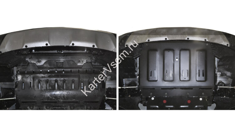 Защита картера АвтоБроня для Lifan Myway RWD 2016-н.в., штампованная, сталь 1.8 мм, с крепежом, 111.03317.1