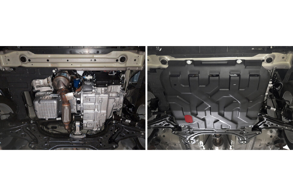 Защита картера и КПП АвтоБроня для Chevrolet Aveo T250 рестайлинг 2006-2012, сталь 1.8 мм, с крепежом, штампованная, 111.01026.1