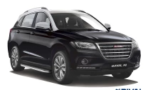 Пороги на автомобиль (подножки) "Premium" Rival для Haval H2 2014-2020, 173 см, 2 шт., алюминий, A173ALP.9401.1
