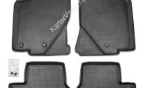 Коврики в салон автомобиля AutoMax для Lada Kalina Cross универсал 2014-2018, полиуретан, с крепежом, 4 шт., 5205501AM