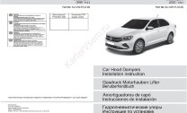 Газовые упоры капота Pneumatic для Volkswagen Polo VI лифтбек 2020-н.в., 2 шт., KU-VW-PLVI-00