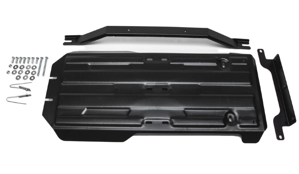 Защита КПП и РК Rival для Toyota Land Cruiser Prado 150 2009-2013 (устан-ся совместно с 111.5784.1), сталь 1.8 мм, с крепежом, штампованная, 111.5785.1