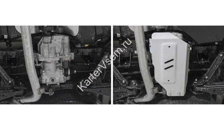 Защита редуктора Rival для Kia Sorento III Prime 2015-2020, штампованная, алюминий 3 мм, с крепежом, 333.2376.1