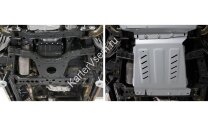 Защита КПП Rival для Nissan Pathfinder R51 2004-2010, алюминий 3.8 мм, с крепежом, штампованная, 333.4166.2