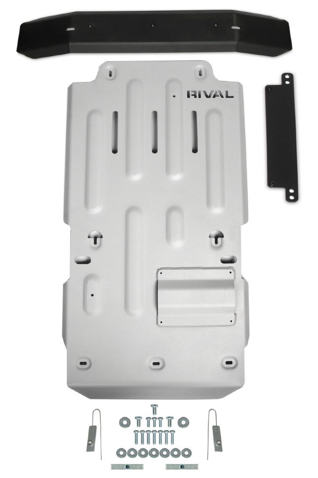 Защита КПП и РК Rival для Toyota Land Cruiser Prado 150 2009-2020 2020-н.в., алюминий 6 мм, с крепежом, штампованная, 2333.9543.1.6