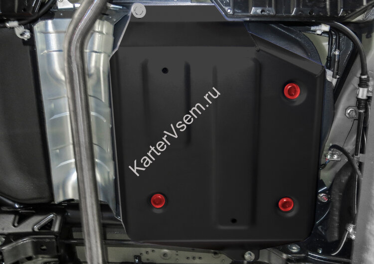 Защита топливного бака АвтоБроня для Mitsubishi Outlander III FWD 2012-2018 2018-н.в., штампованная, сталь 1.8 мм, с крепежом, 111.04053.1
