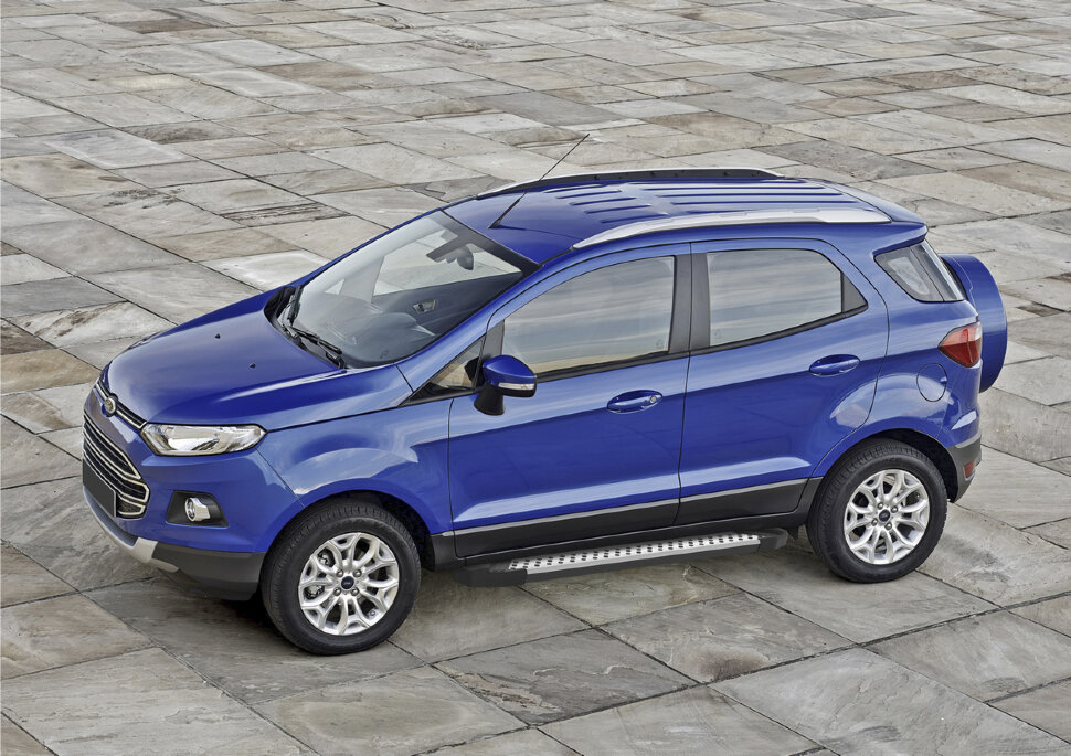 Пороги площадки (подножки) "Bmw-Style круг" Rival для Ford EcoSport 2014-2018 2017-н.в., 160 см, 2 шт., алюминий, D160AL.1806.1 купить недорого