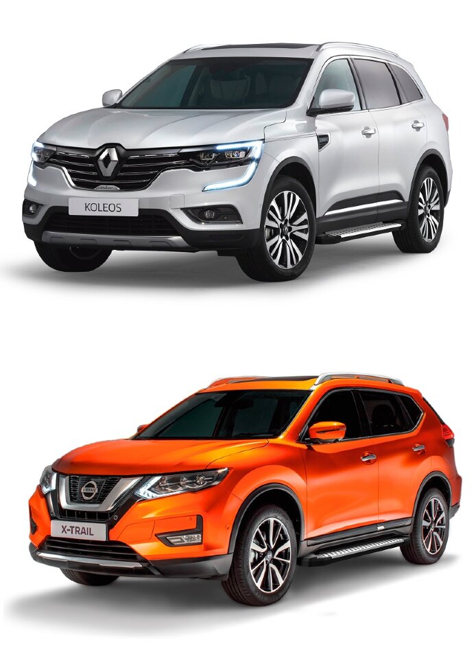 Пороги площадки (подножки) "Style" AutoMax для Nissan X-Trail T32 2015-2018 2018-н.в., 173 см, 2 шт., алюминий, AMS.D173S.4101.1 с доставкой по всей России