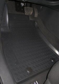 Коврики в салон автомобиля Rival для Nissan Sentra B17 седан 2014-2017, полиуретан, с крепежом, 5 частей, 14106001