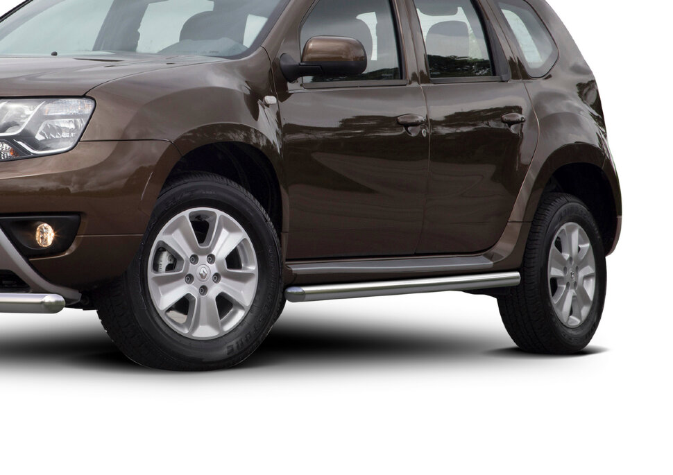 Защита порогов d57 Rival для Nissan Terrano III 2014-2017 2017-н.в., нерж. сталь, 2 шт., R.4703.006 с доставкой по всей России