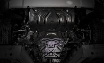 Защита радиатора, картера, КПП и РК АвтоБроня для Mitsubishi Pajero Sport 2016-2021 2021-н.в., сталь 1.8 мм, с крепежом, штампованная, K111.04046.2