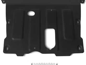 Защита картера и КПП АвтоБроня для Nissan Terrano III 2014-2017 2017-н.в., штампованная, сталь 1.8 мм, с крепежом, 111.04736.1