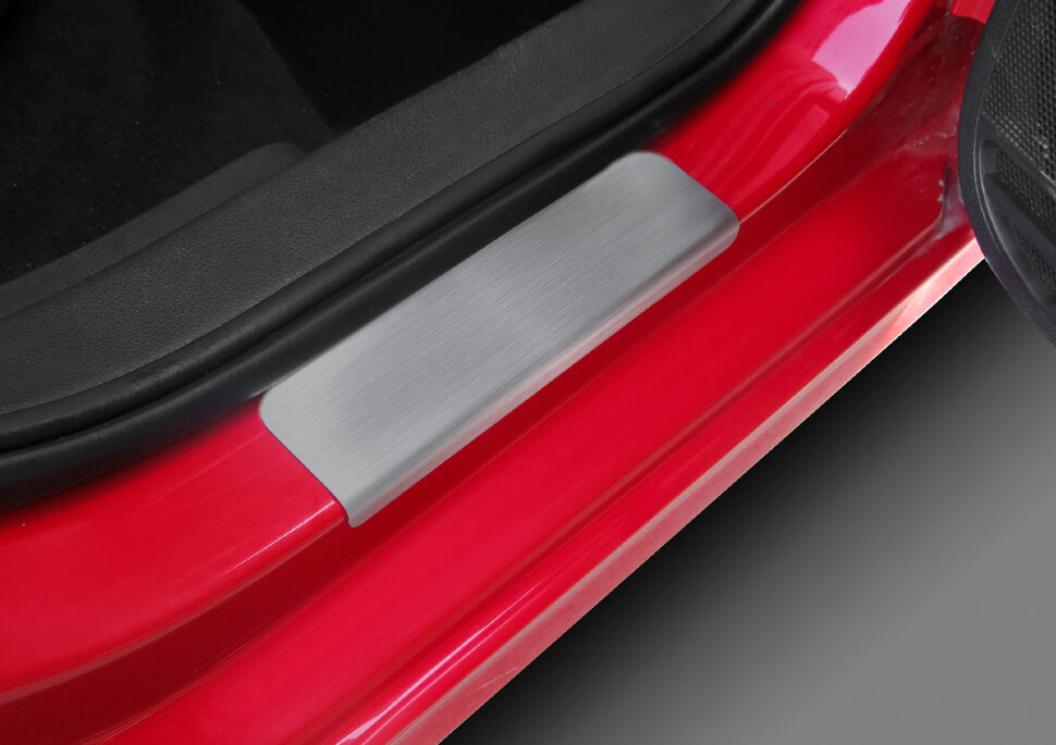 Накладки на пороги Rival для Volkswagen Jetta VI 2010-2019, нерж. сталь, с надписью, 4 шт., NP.5805.3 с инструкцией и сертификатом