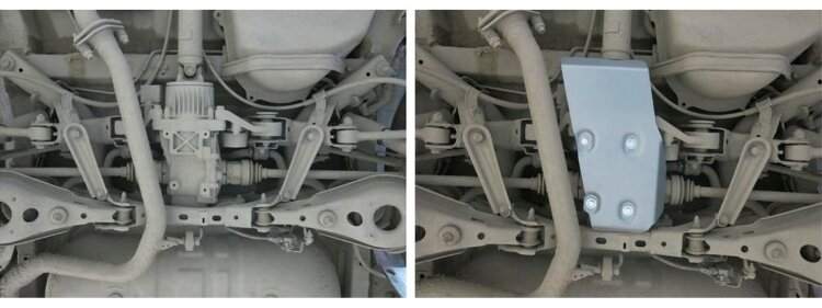 Защита редуктора Rival для Toyota RAV4 IV поколение 4WD CVT 2013-н.в., штампованная, алюминий 3 мм, с крепежом, 333.5778.1