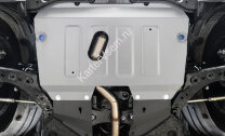 Защита картера и КПП Rival для Toyota Highlander IV U70 2020-н.в., алюминий 3 мм, с крепежом, штампованная, 333.9549.1