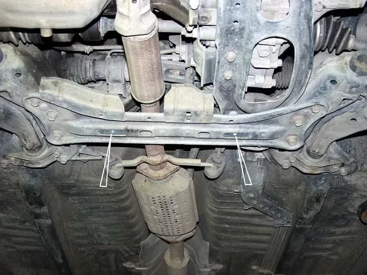Защита картера и КПП Mazda 626 двигатель все, кроме 2,5D и 2,5 V6  (1991-1997)  арт: 12.0061