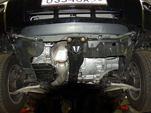 Защита картера и КПП Nissan X-Trail двигатель 2,0; 2,5; 2,2D  (2001-2007)  арт: 15.0373