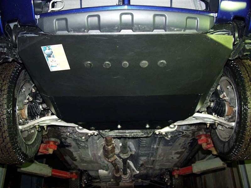 Защита картера и КПП Nissan X-Trail двигатель 2,0; 2,5; 2,2D  (2001-2007)  арт: 15.0373