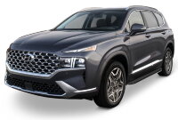 Пороги на автомобиль "Premium" Rival для Hyundai Santa Fe IV рестайлинг 2021-н.в., 180 см, 2 шт., алюминий, A180ALP.2312.1