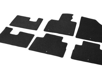 Коврики текстильные в салон автомобиля AutoFlex Standard для Hyundai Palisade (7 мест) 2020-н.в., графит, 6 частей, 4230701