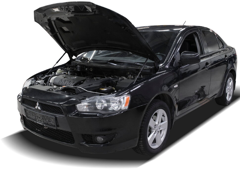 Газовые упоры капота АвтоУпор для Mitsubishi Lancer X 2007-2015, 2 шт., UMILAN012