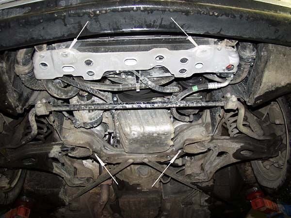 Защита картера Mercedes Benz SLK двигатель 2,3k  (1996-2004)  арт: 13.0526