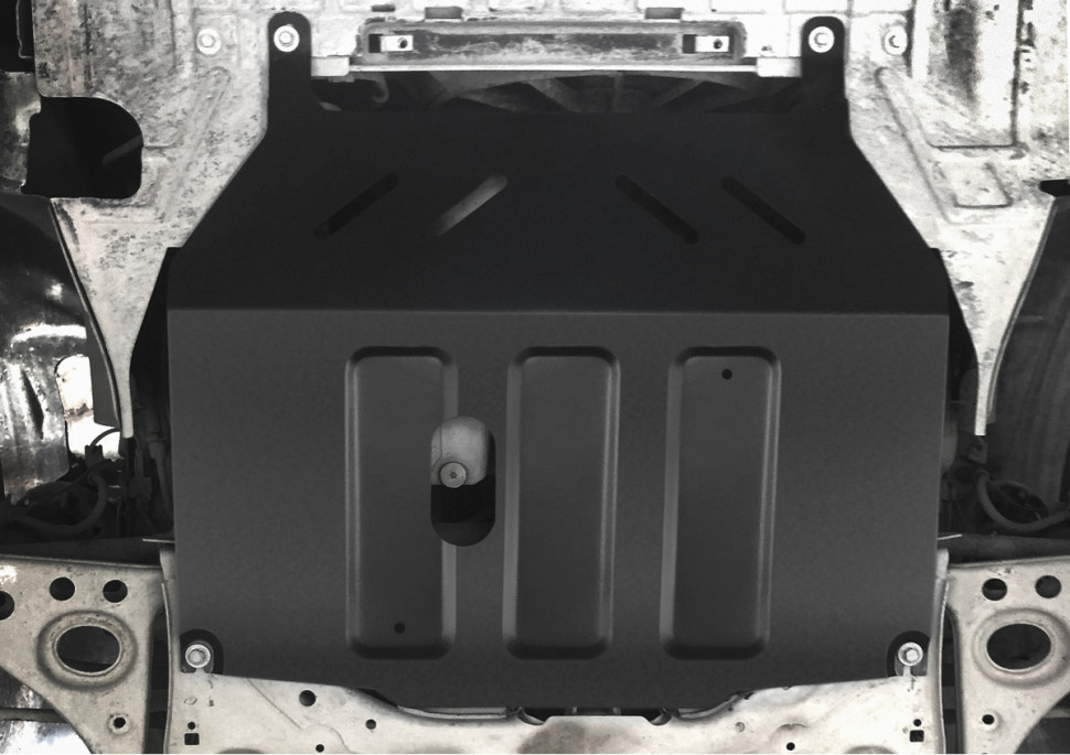 Защита картера и КПП АвтоБроня для Chevrolet Tracker (V - 1.8) 2013-н.в. (рынок Узбекистан), штампованная, сталь 1.5 мм, с крепежом, 111.01025.1
