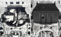 Защита картера и КПП АвтоБроня для Chevrolet Tracker (V - 1.8) 2013-н.в. (рынок Узбекистан), штампованная, сталь 1.5 мм, с крепежом, 111.01025.1