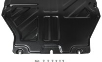 Защита картера и КПП Rival для Volkswagen Caravelle T6 рестайлинг 2020-н.в., сталь 1.8 мм, с крепежом, штампованная, 111.5806.2