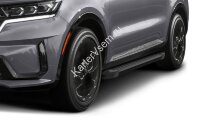 Пороги площадки (подножки) "Black" Rival для Hyundai Santa Fe IV поколение рестайлинг 2021-н.в., 180 см, 2 шт., алюминий, F180ALB.2313.2 в официальном интернет магазине