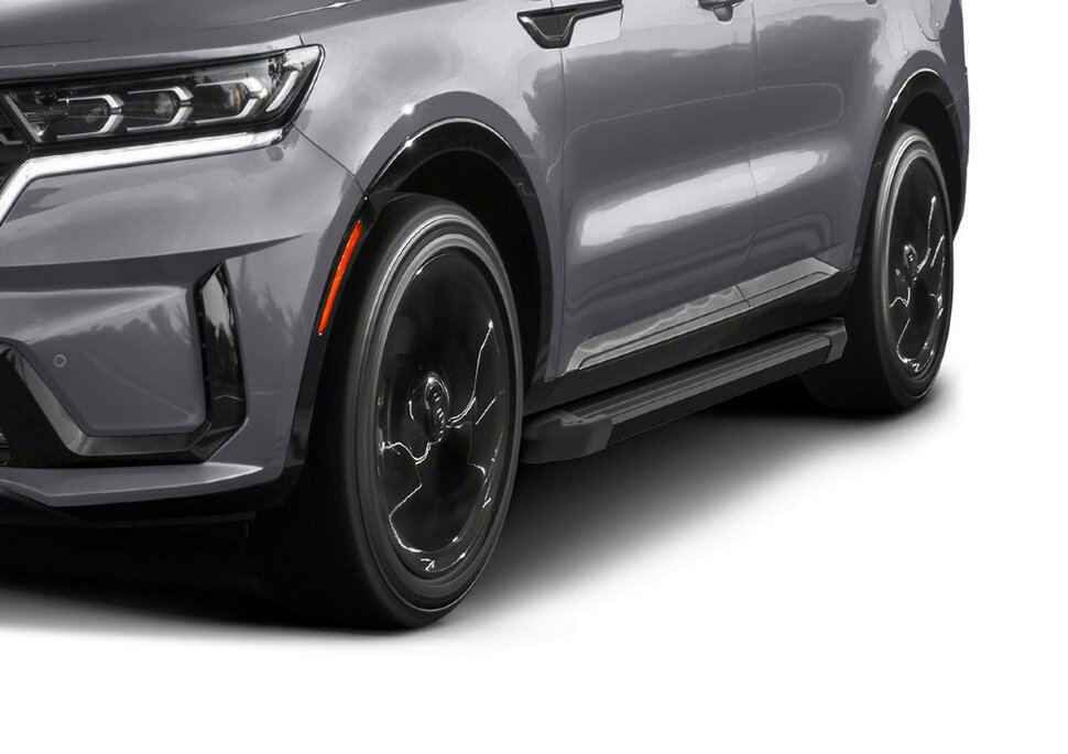 Пороги площадки (подножки) "Black" Rival для Hyundai Santa Fe IV поколение рестайлинг 2021-н.в., 180 см, 2 шт., алюминий, F180ALB.2313.2 в официальном интернет магазине