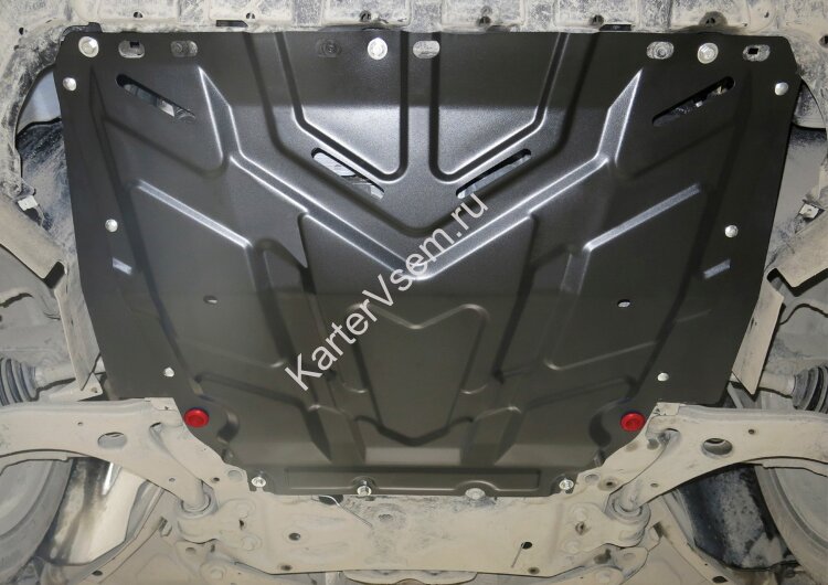 Защита картера и КПП АвтоБроня для Ford C-Max I 2003-2010, штампованная, сталь 1.5 мм, с крепежом, 111.01850.1