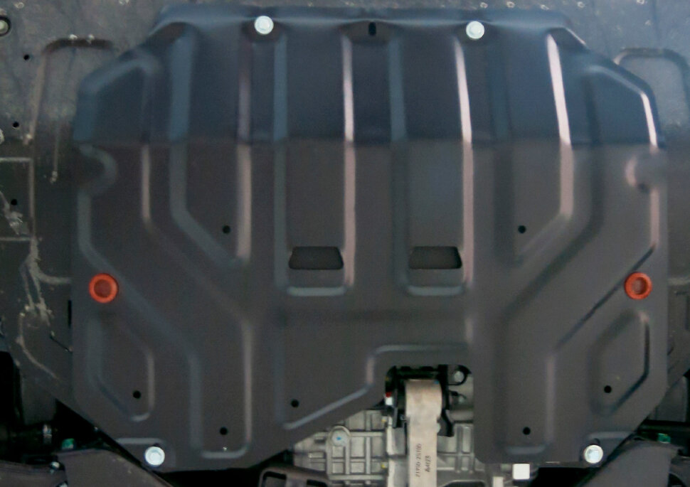 Защита картера и КПП АвтоБроня (усиленная) для Hyundai ix35 2010-2015, штампованная, сталь 1.8 мм, с крепежом, 111.02323.2