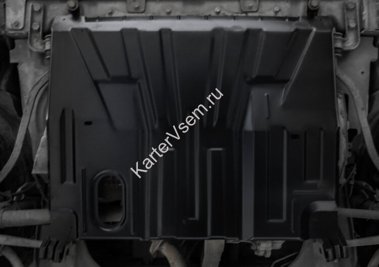 Защита картера и КПП АвтоБроня для Lada Kalina I, II 2004-2018, штампованная, сталь 1.5 мм, без крепежа, 1.06037.1