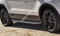 Пороги на автомобиль "Premium" Rival для Ford Explorer V 2010-2019, 193 см, 2 шт., алюминий, A193ALP.1802.1