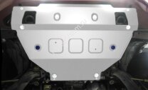 Защита радиатора Rival для Isuzu D-Max II рестайлинг 2017-2021 (под алюминиевый и штатный бампер), штампованная, алюминий 6 мм, с крепежом, 2333.9110.1.6