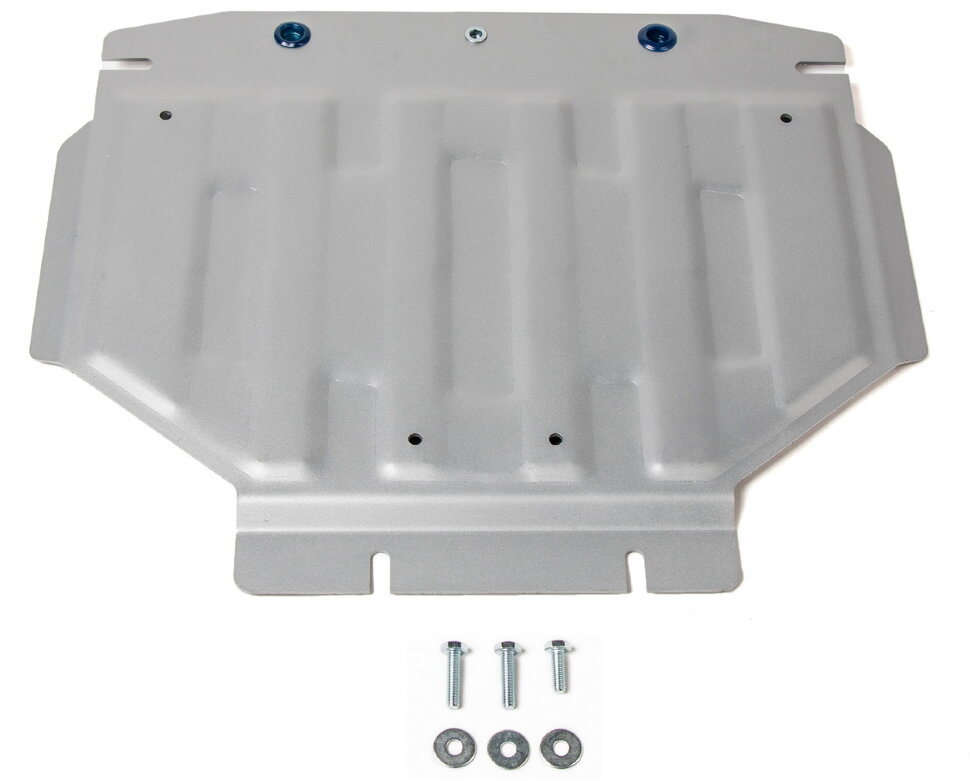 Защита картера Rival (часть 2) для Toyota Land Cruiser 200 2007-2012 (устанавл-ся совместно с 333.5713.2), штампованная, алюминий 4 мм, с крепежом, 333.5714.2