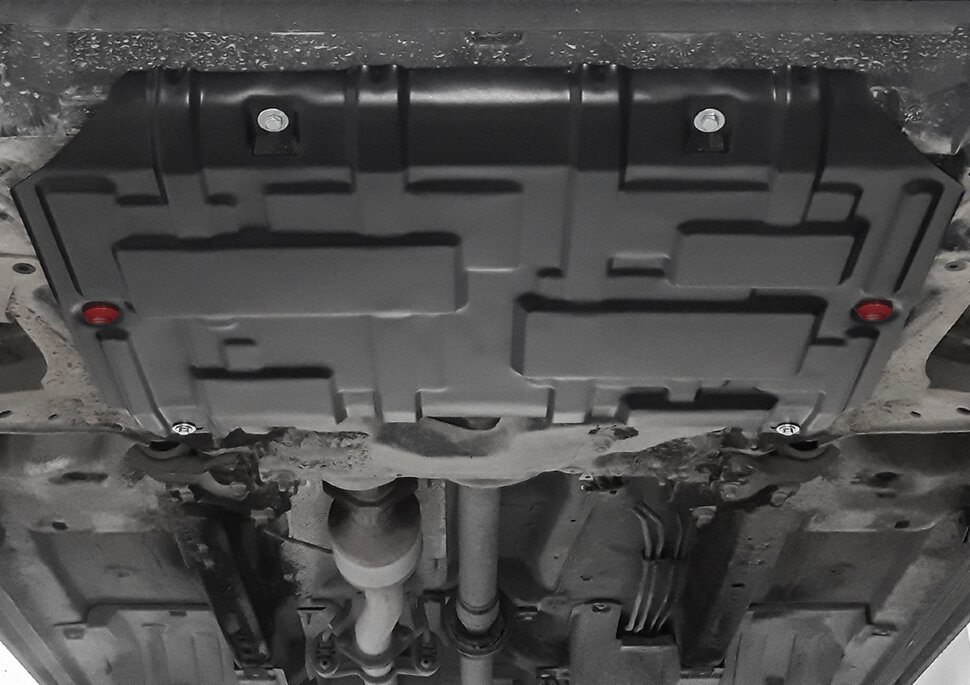 Защита картера и КПП АвтоБроня для Haval F7 2019-2022 2022-н.в., штампованная, сталь 1.8 мм, с крепежом, 111.09417.1
