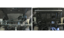 Защита рулевых тяг из трубы АвтоБроня для УАЗ Hunter 2003-н.в., сталь 2.5 мм, с крепежом, 222.06314.1